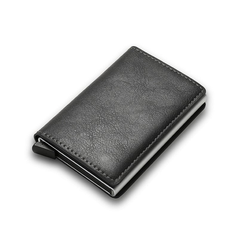 SearchFindOrder Brown A Carbon Fiber Card Holder Wallets Men RFID Black Magic Trifold Leather Slim Mini Wallet Small Money Bag Male Purses Wallet Women