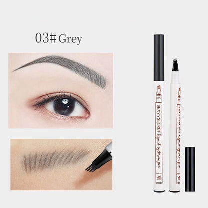 SearchFindOrder Gray brown Enhanced 4-Tip Precision Microblading Eyebrow Tattoo Pen for Flawless Brow Shaping