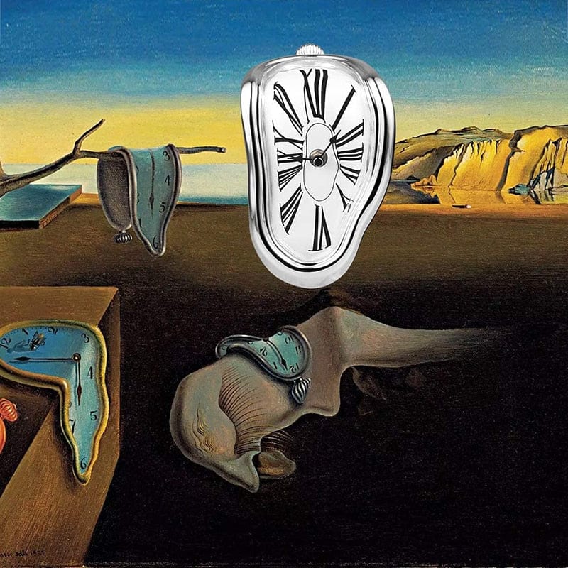 SearchFindOrder Black Decorative Salvador Dali Melted Clock