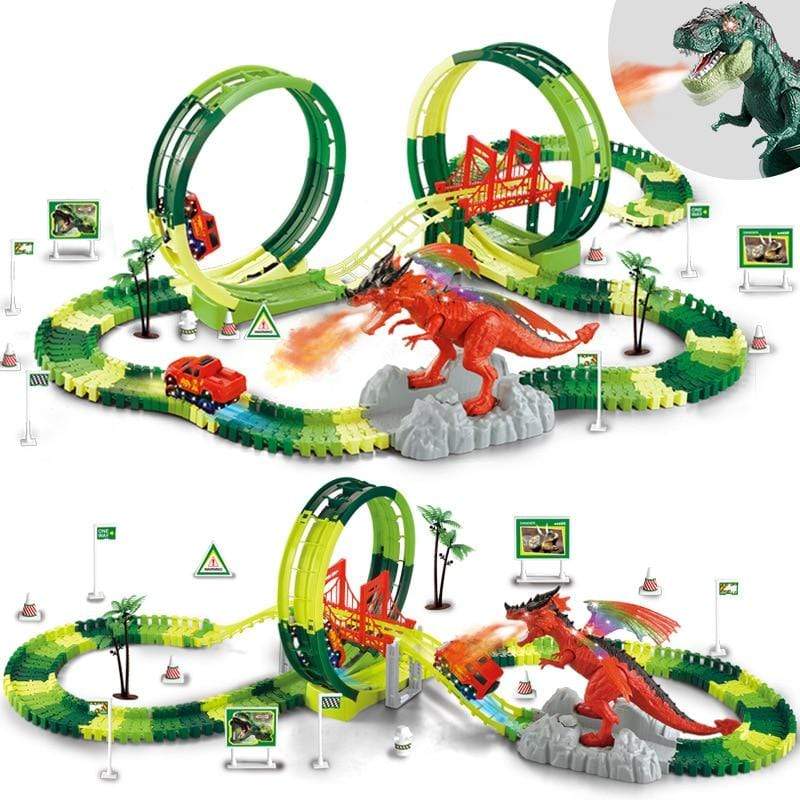 SearchFindOrder Dinosaur 360° Loops Railway Track Set