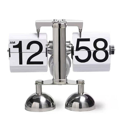 Retro Flip Stainless Steel Quartz Clock - Smart Shop (Online Store for wise shoppers) 