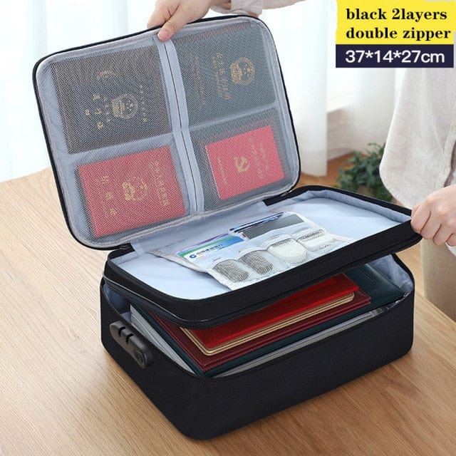 Multifunction Document Travel Bag with Built-in Combination Lock