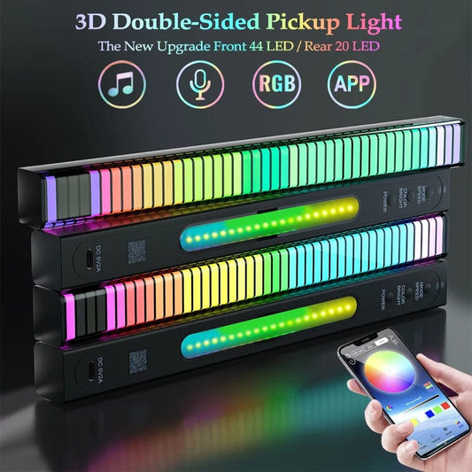 SearchFindOrder 3D USB / China Dynamic Sync RGB Ambience  3D Double-Sided LED Lights for Immersive Gaming, Car, and TV Decor