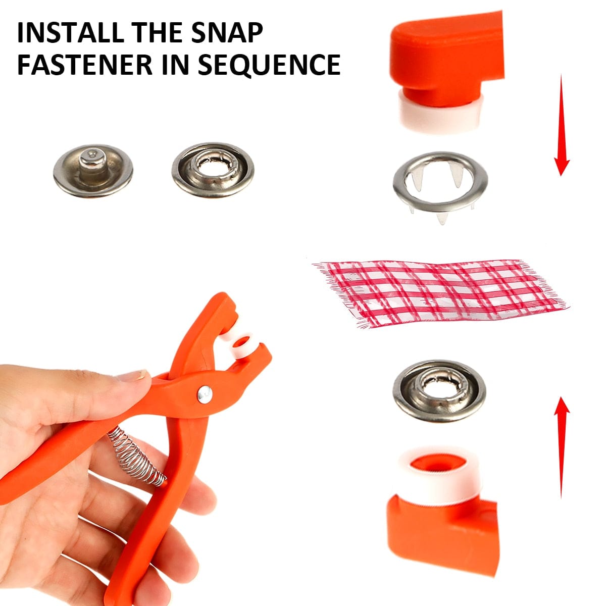 Easy Snap Button Fastener Set (200pcs)