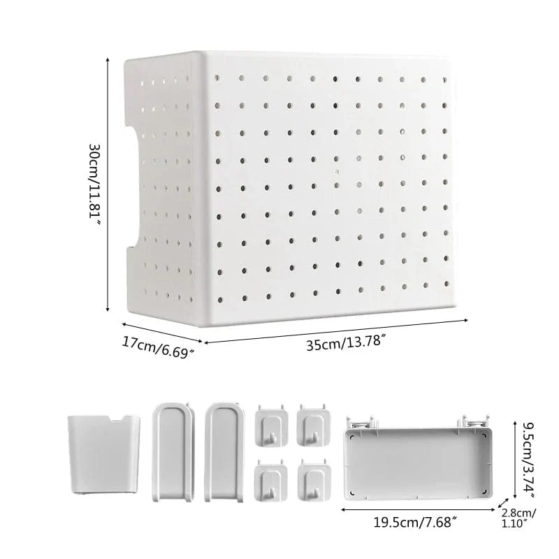 Pegboard Combination Kit with Accessories, Wall-Mounted Peg Board Hanging Organizer for Garage, Kitchen, Living Room, Bathroom, Office