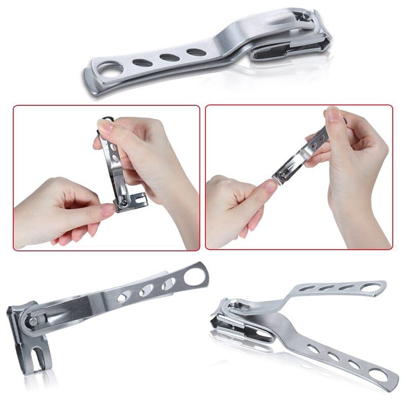 Effortless Nail Clippers 360° Rotating Head Stainless-Steel Nail Trimmer for Fingernails & Toenails