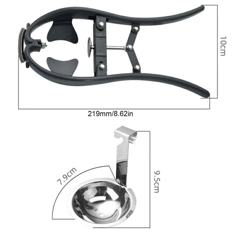 Egg Cracker, 304 Stainless-Steel Raw Egg Opener and Separator Kitchen Gadget