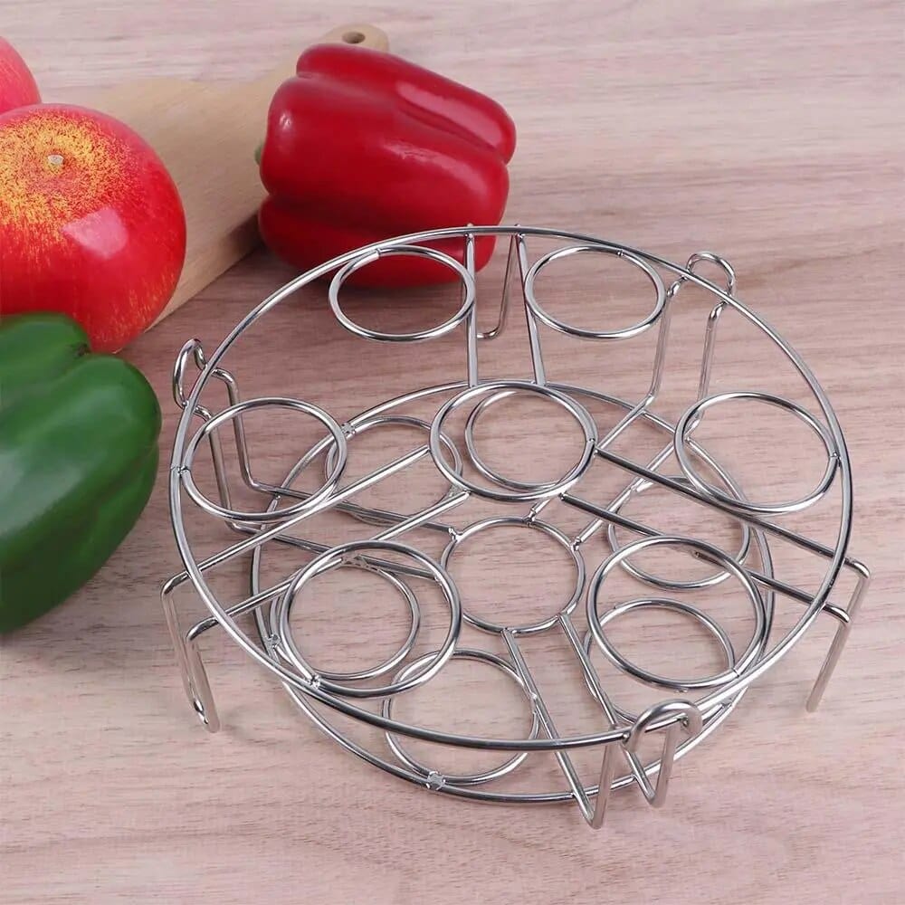 SearchFindOrder 2Pcs Egg Stack Pro Stainless Steel Multifunction Steaming Rack