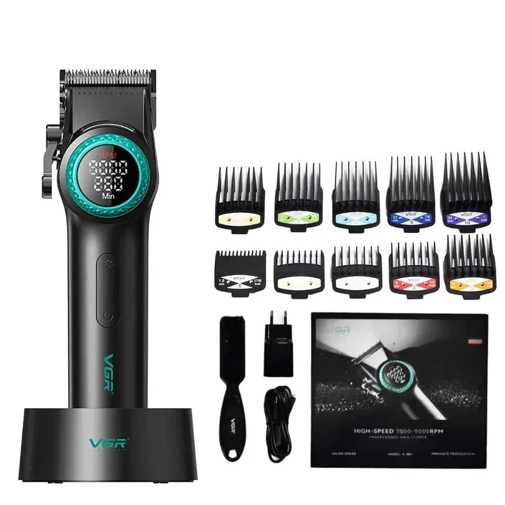 SearchFindOrder red Electric Adjustable Barber Hair Trimmer 9000 RPM