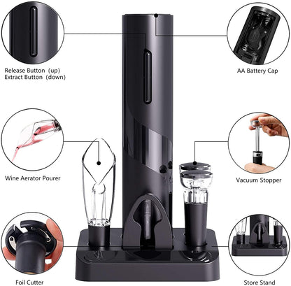 Electric Wine Bottle Opener Kit