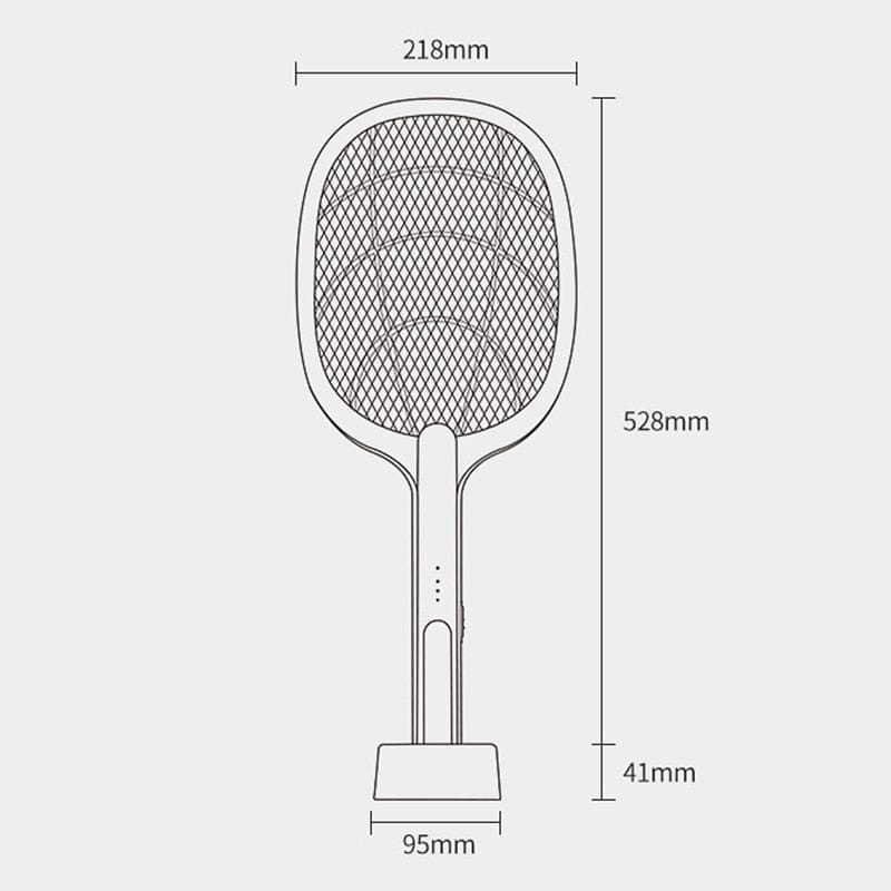 Electric 3,000 Volt Rechargeable Mosquito Bug Zapper Racket and Insect Swatter