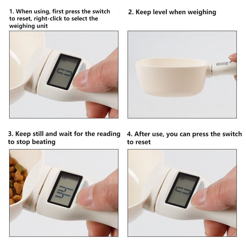 Pet Food Electronic Digital Display Measuring Spoon Scale Scoop