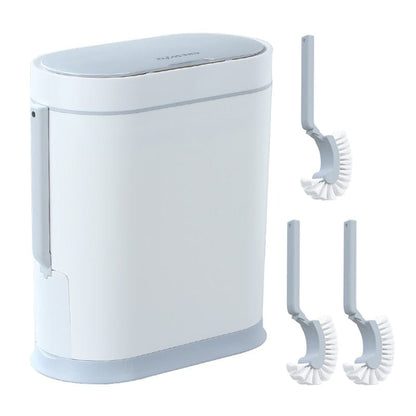 Touchless Motion Sensor Smart Trash Can with Toilet Brush