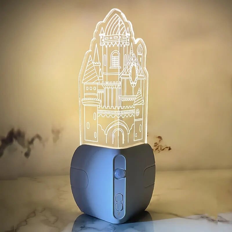 Enchanted Castle Motion Sensor LED Night Light for Kids, Rechargeable Motion Activated Nightlight for Nursery, Bedroom, Bathroom, Stairway, Hallway, Kitchen