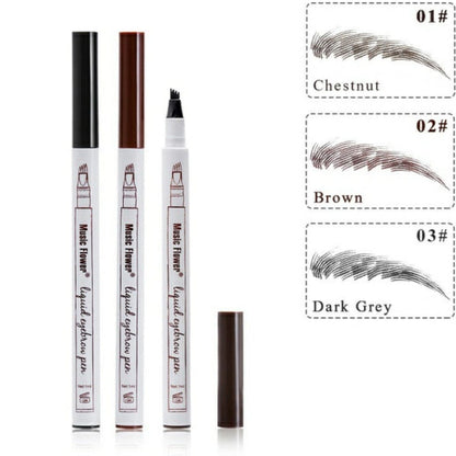 Eyebrow Pen Makeup Pencil with Micro-Fork Tip Applicator for Effortless Natural Looking Brows that Stays on All Day