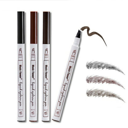 Eyebrow Pen Makeup Pencil with Micro-Fork Tip Applicator for Effortless Natural Looking Brows that Stays on All Day