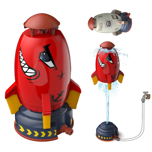 SearchFindOrder White Exciting Outdoor Water Rocket Sprinkler for Kids