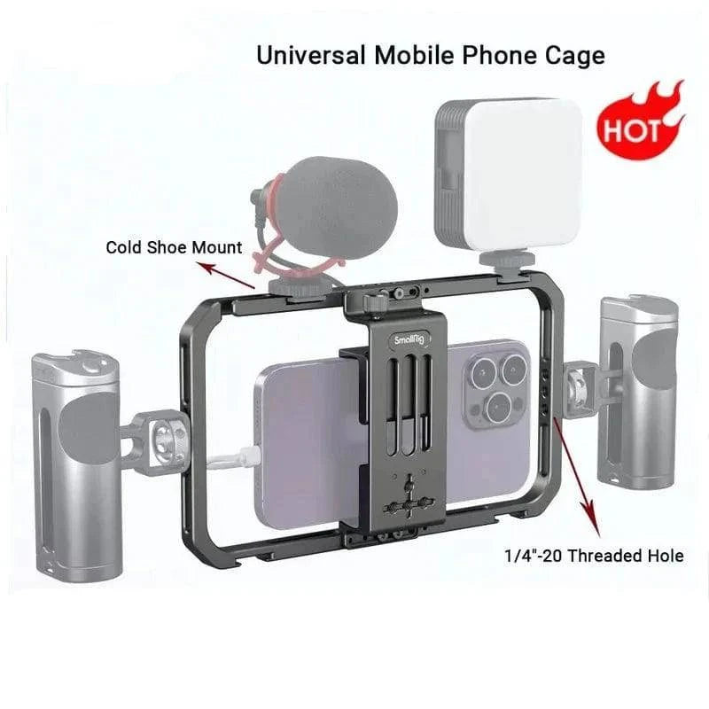 SearchFindOrder 2790 Expandable Smartphone Cage with Foldable Handles and Wireless Control for iPhone 14/13/12