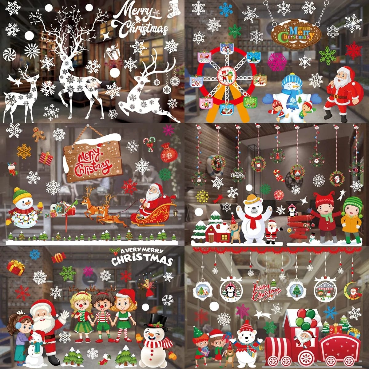 SearchFindOrder sticker 9 Festive Elegance 2023 Holiday Window Decals Christmas Cheer & New Year Joy Decor Set