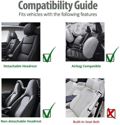 PU Leather Front Car Seat Covers, Fashion Style High Back Bucket Car Seat Cover, Auto Interior Car Seat Protector