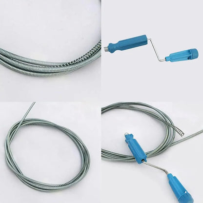 Flexible Metal Spring Plumbing Snake Drain Cleaner