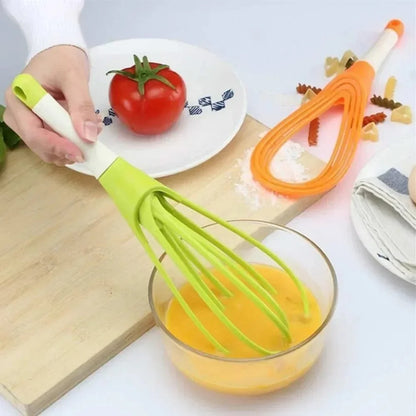 SearchFindOrder green-1pcs Flexible Silicone Twist and Fold Whisk