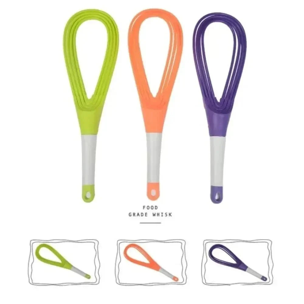 SearchFindOrder yellow-1pcs Flexible Silicone Twist and Fold Whisk