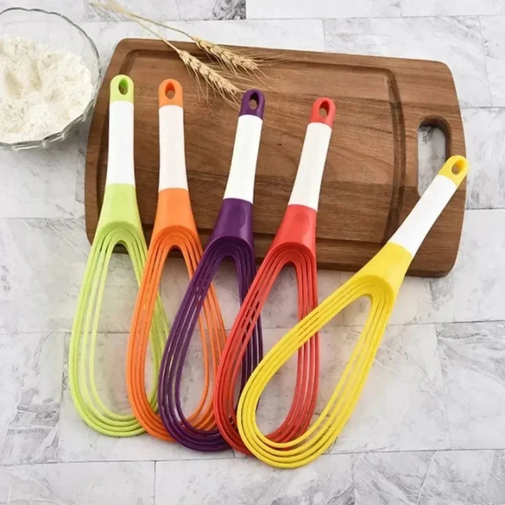 SearchFindOrder random-3pcs Flexible Silicone Twist and Fold Whisk