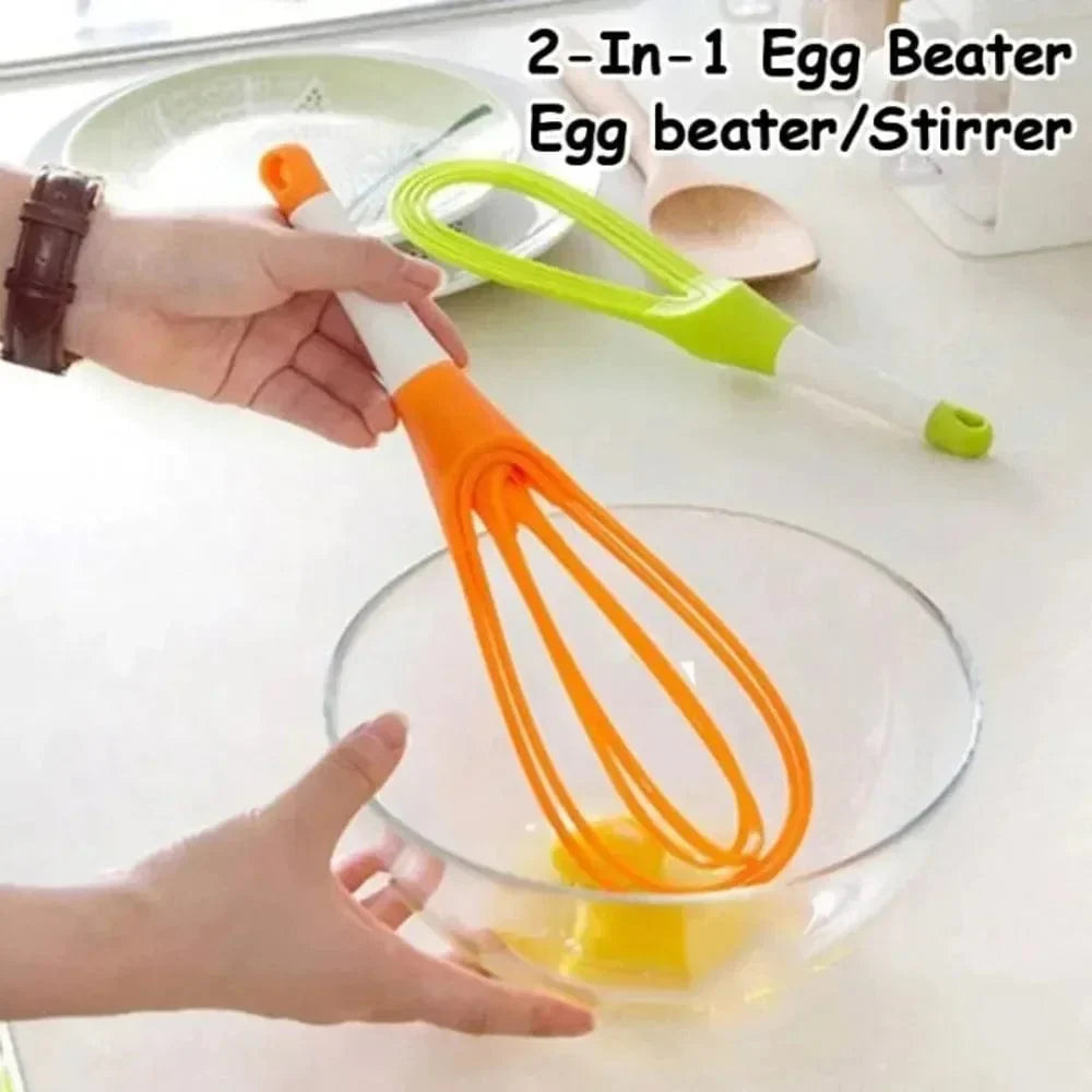 SearchFindOrder orange-1pcs Flexible Silicone Twist and Fold Whisk