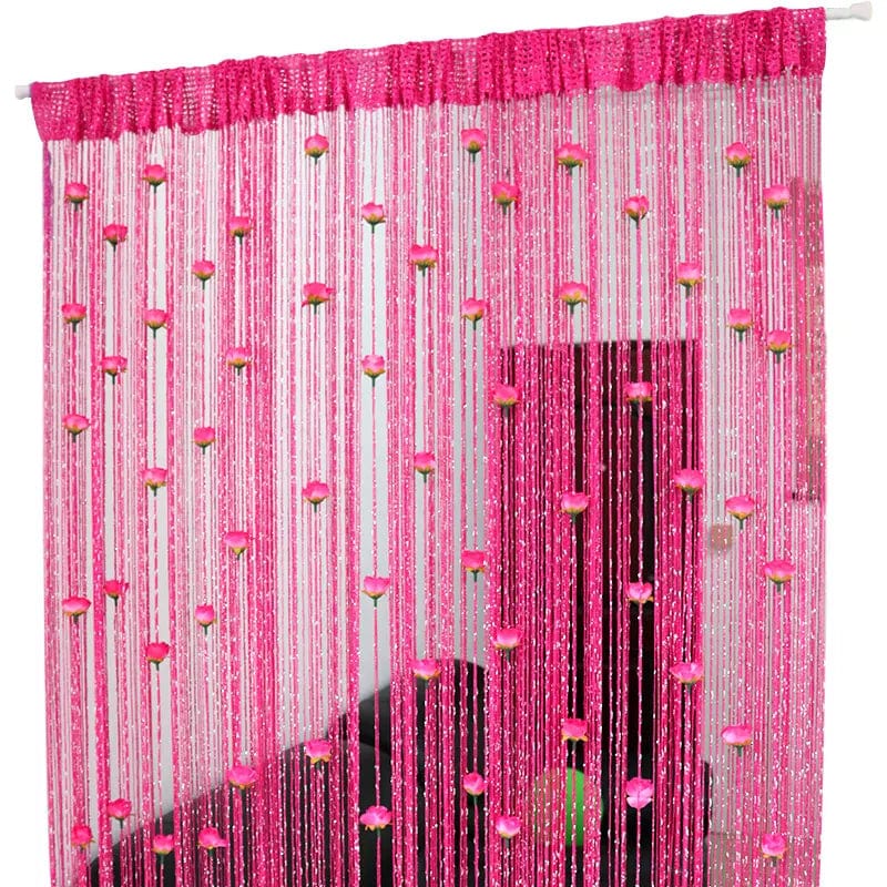 SearchFindOrder 5 / 100x200CM Floral Tassel Curtain Room Divider