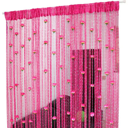 SearchFindOrder 5 / 100x200CM Floral Tassel Curtain Room Divider