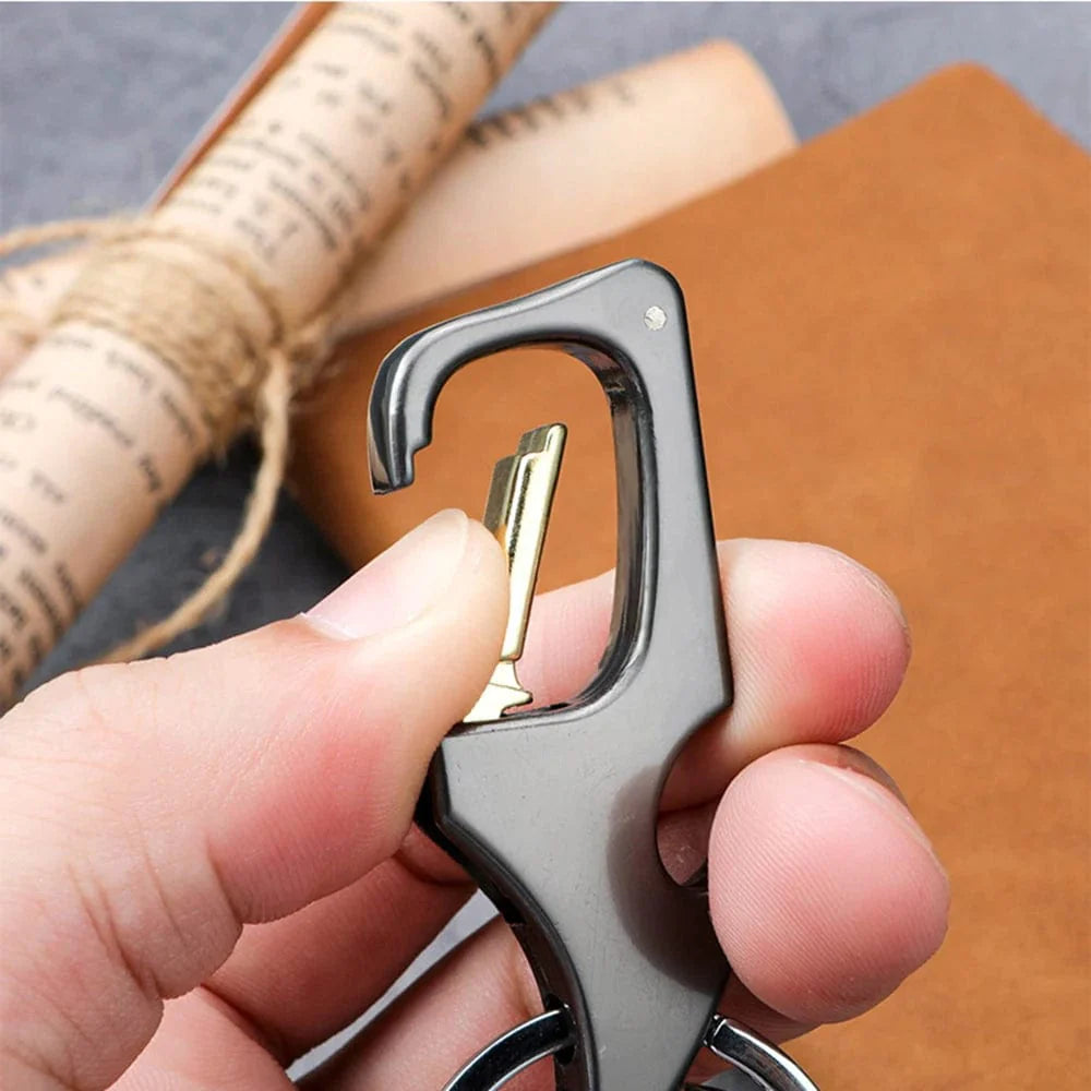 SearchFindOrder Black Foldable Mini Knife & Bottle Opener Keychain