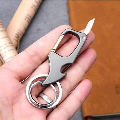 Foldable Mini Knife & Bottle Opener Keychain