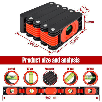 Foldable Multi-Angle Woodworking Level