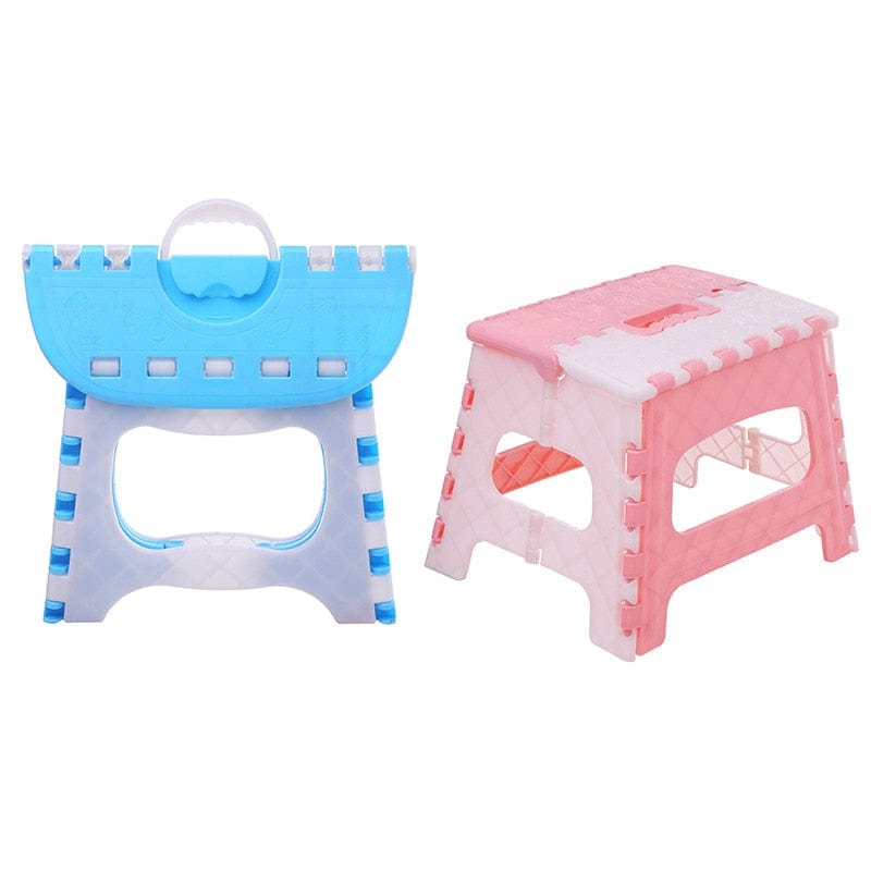 Folding Step Stool for Adults and Kids, Holds Up to 300 lbs., with Portable Handle