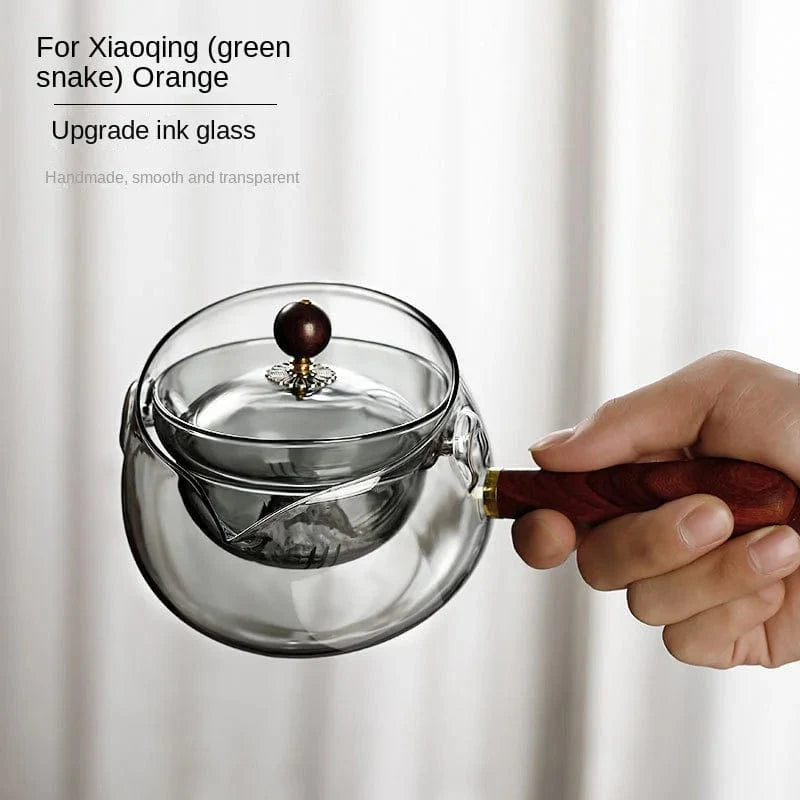 SearchFindOrder Set with 4 Cup Glass Heat-Resistnat Teapot