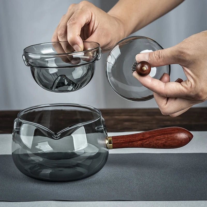 SearchFindOrder grey 500ml Glass Heat-Resistnat Teapot