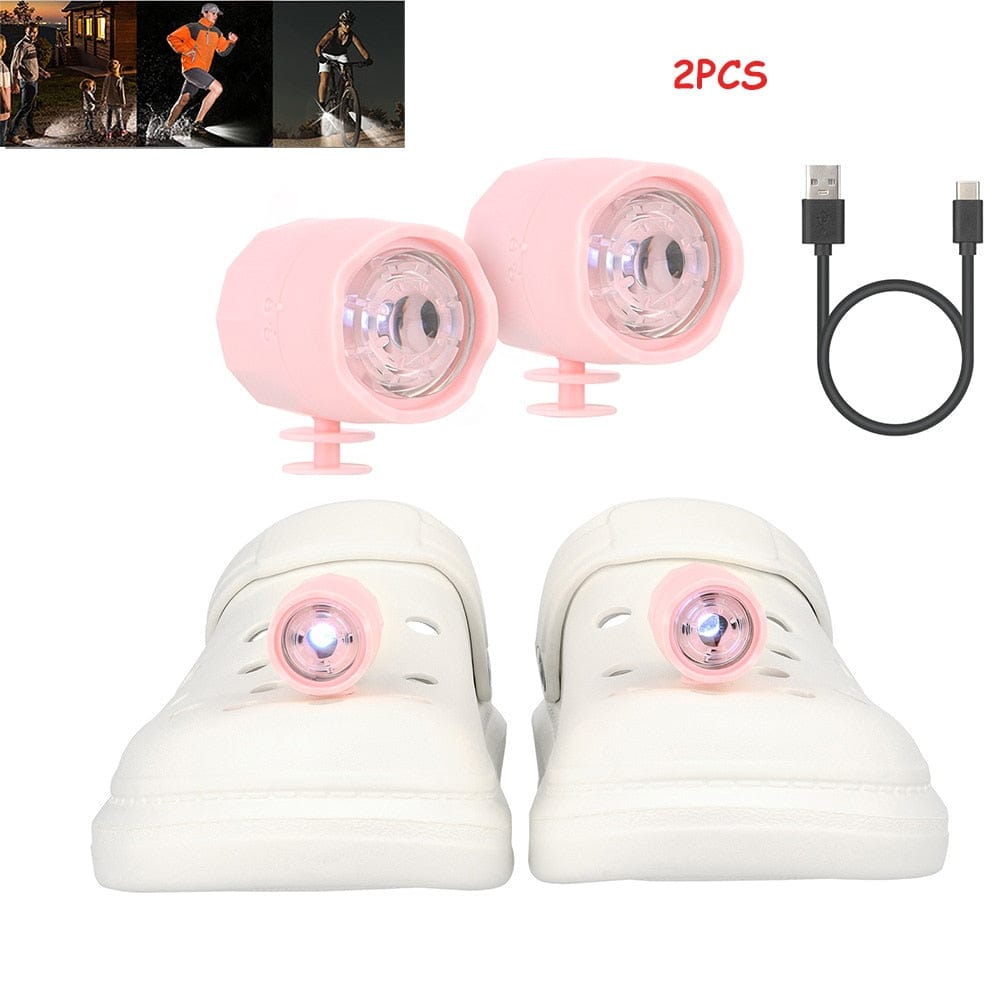 SearchFindOrder Black Glow Stride Rechargeable LED Shoe Lights 2 Pcs