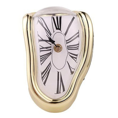 SearchFindOrder Silver Decorative Salvador Dali Melted Clock