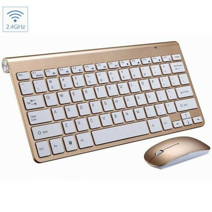 SearchFindOrder Small DPI Led Mouse Pad Thin Mini Wireless Keyboard And Optical Mouse Combo Set