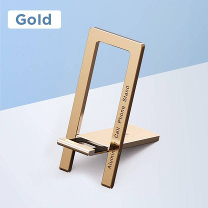 SearchFindOrder Gold Ultra Slim Portable Light Weight Aluminum Foldable Mobile Phone Stand