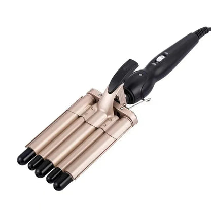 Jumbo Barrel Curling Iron Wand Hair Waver, Temperature Adjustable Ceramic Big Waves Hair Crimper