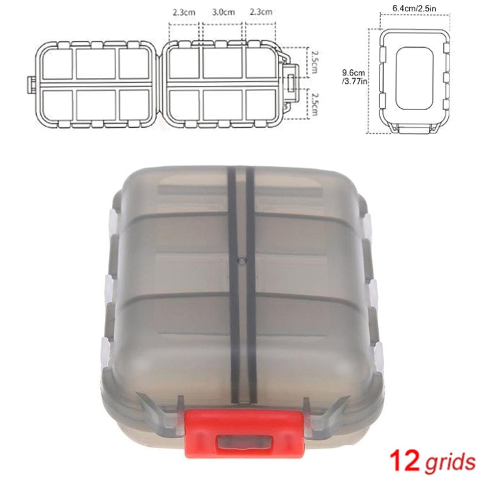 SearchFindOrder White - 10 Grids Moisture-Proof Travel Pill Organizer