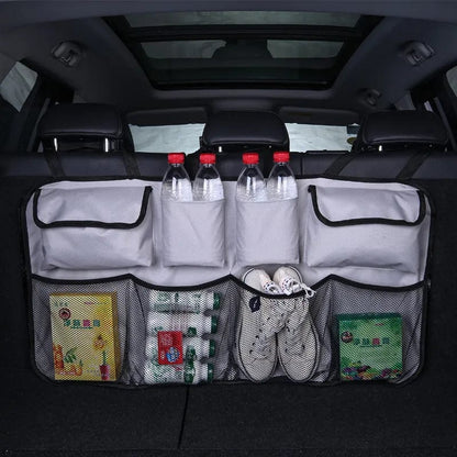 Adjustable Car Trunk Organizer with High-Capacity Storage and Multi-Use Compartments