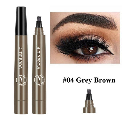 SearchFindOrder Dark Grey Enhanced 4-Tip Precision Microblading Eyebrow Tattoo Pen for Flawless Brow Shaping