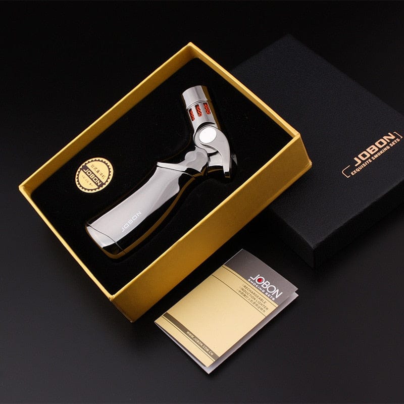 SearchFindOrder Gold with box Windproof Outdoor Metal Desktop Welding Torch Cigar Lighter