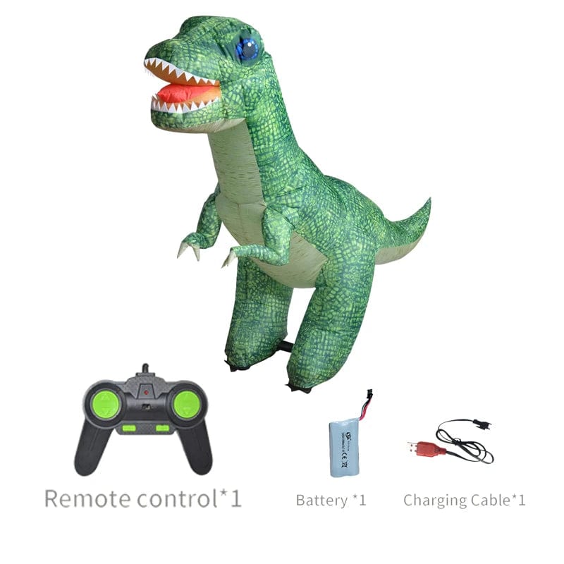 Remote Control Inflatable T-Rex Dinosaur, 59" Tyrannosaurus Rex Dinosaur Toy - Turns & Spins - Stomps & Roars!