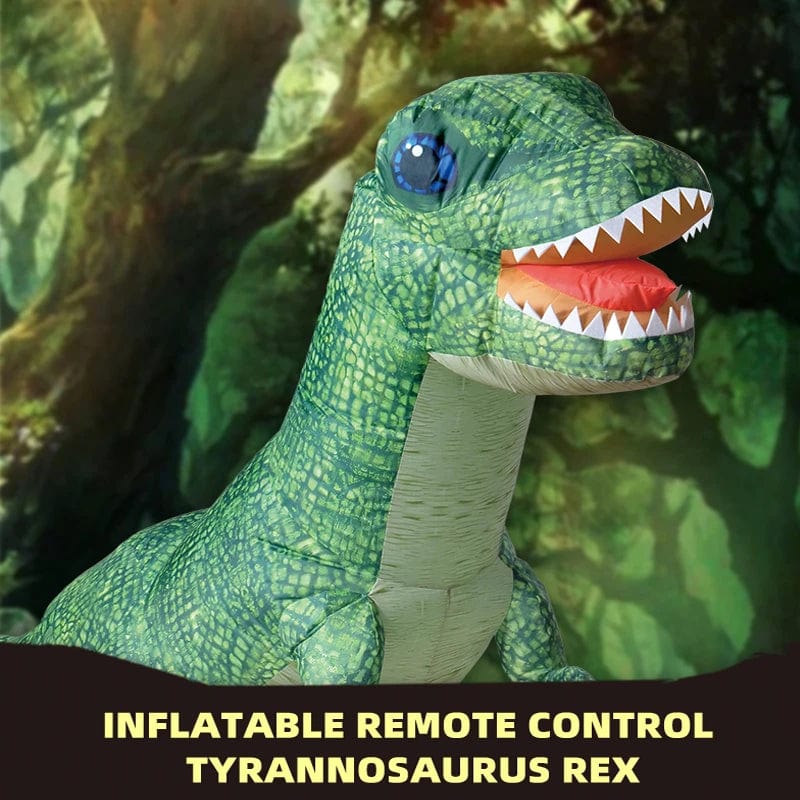 Remote Control Inflatable T-Rex Dinosaur, 59" Tyrannosaurus Rex Dinosaur Toy - Turns & Spins - Stomps & Roars!