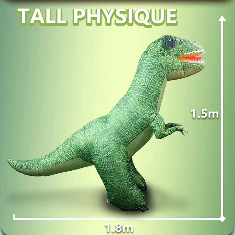 Remote Control Inflatable T-Rex Dinosaur, 59" Tyrannosaurus Rex Dinosaur Toy - Turns & Spins - Stomps & Roars!