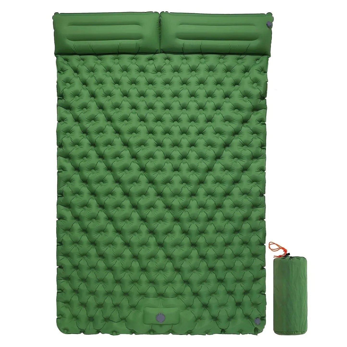 Double Inflatable Mattress with Built-in Pillow Pump